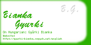 bianka gyurki business card
